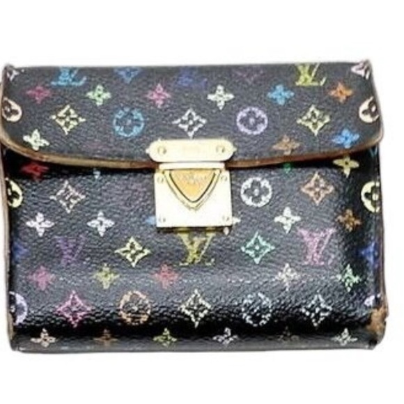 Louis Vuitton Handbags - Vintage Takashi Murakami LV monogram trifold wallet black multi collectible ♣️
